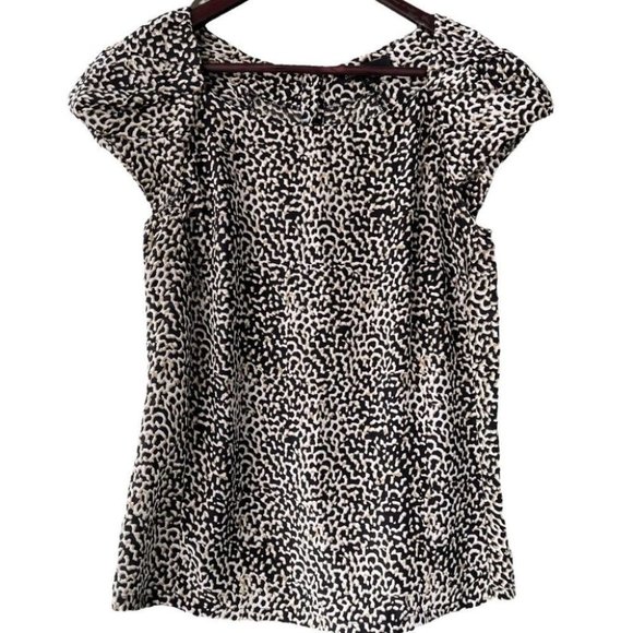 Maje 100% silk puff short sleeve top - Picture 1 of 10
